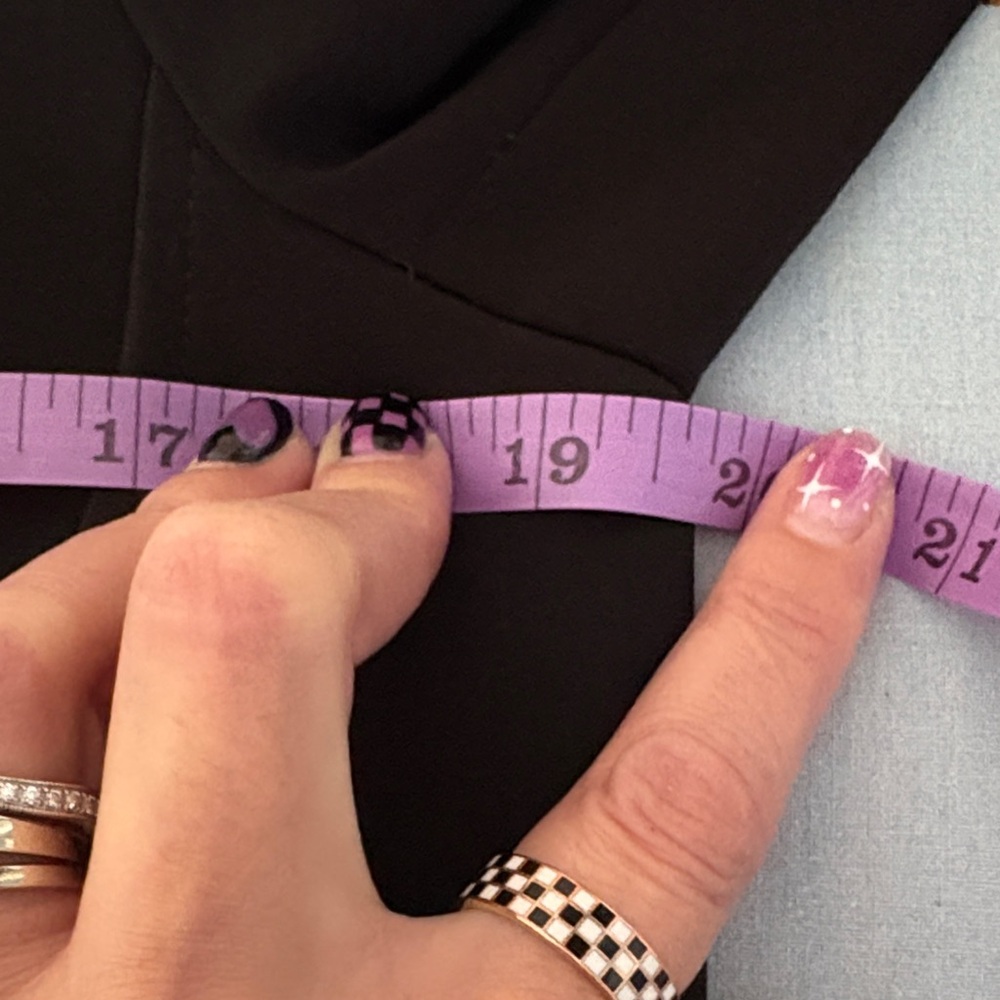 WHBM Black Assymetrical Zipper Blazer Jacket - Office Siren - Picture 17 of 17